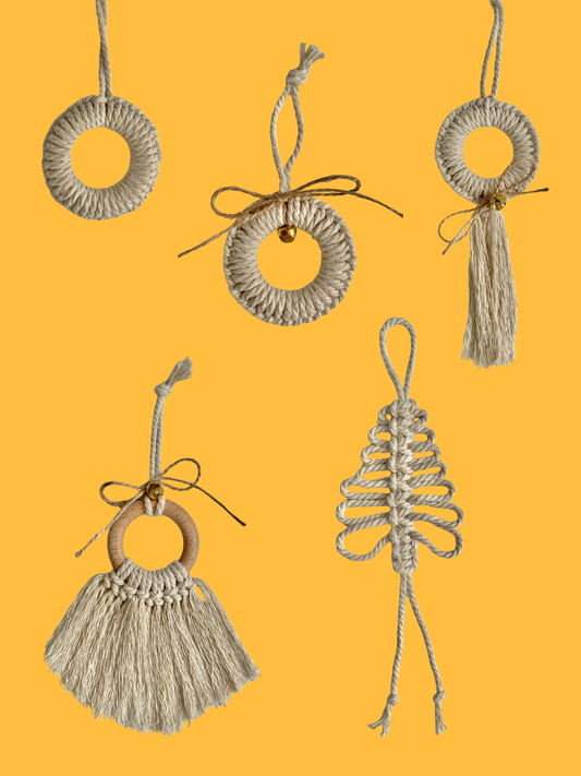 Macramé Kerstornamenten